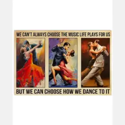 Retro Romantic Couple Dancing Canvas Prints We Can Choose How We Dance Wall Art Gifts Vintage Home Wall Decor Canvas