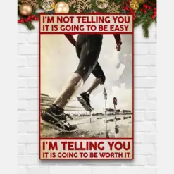 Running It'S Going To Be Worth It Canvas Prints Runner Wall Art Gifts Vintage Home Wall Decor Canvas