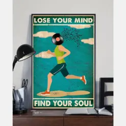 Running Lose Your Mind Find Your Soul Canvas Prints Vintage Wall Art Gifts For Runner Vintage Home Wall Decor Canvas