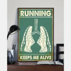 Running Poster Running Keeps Me Alive Vintage Room Home Decor Wall Art Gifts Idea For Runner