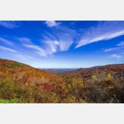 Russell Crosstown National Scenic Byway Autumn Foliage Looking Toward Mount Jonah