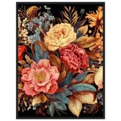 Rustic Fall Floral Wall Print Vibrant Autumn Home Decor Perfect For Seasonal Decorations William Morris Inspired Art Housewarming Gift