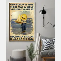 Sailor Canvas Prints Once Upon A Time There Was A Child Vintage Wall Art Gifts Vintage Home Wall Decor Canvas