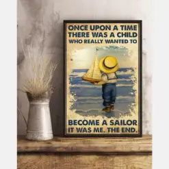 Sailor Poster Once Upon A Time There Was A Child Vintage Room Home Decor Wall Art Gifts Idea