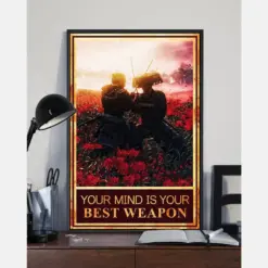 Samurai Canvas Prints Your Mind Is Your Best Weapon Vintage Wall Art Gifts Vintage Home Wall Decor Canvas