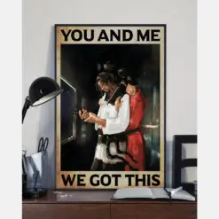 Samurai Couple Canvas Prints You And Me We Got This Husband Wife Vintage Wall Art Gifts Vintage Home Wall Decor Canvas