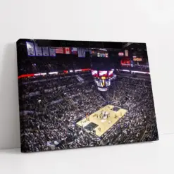 San Antonio Spurs Wall Art | Att Center Canvas | Basketball Stadium Poster | Nba Team Canvas | Sport Home Decor | Living Room Wall Art