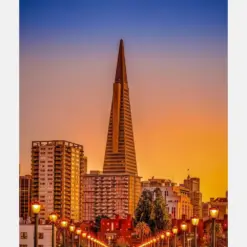 San Francisco Skyline Iconic Building Bay Bridge Oakland Pier I Fine Art Canvas Print Urban Cityscape