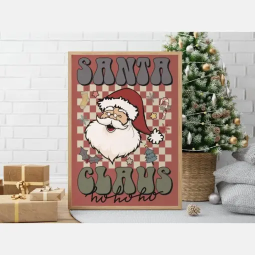 Santa Claus Drinkable Wall Art | Winter Wall Art | Christmas Prints | Christmas | Christmas Wall Decor | Christmas Posters