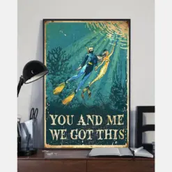 Scuba Diving Mermaid Canvas Prints You And Me We Got This Vintage Wall Art Gifts Vintage Home Wall Decor Canvas