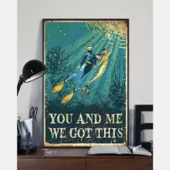 Scuba Diving Mermaid Loves Canvas Prints You And Me We Got This Vintage Wall Art Gifts Vintage Home Wall Decor Canvas