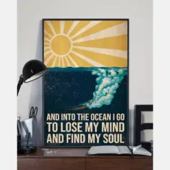 Scuba Diving Poster Lose My Mind And Find My Soul Vintage Room Home Decor Wall Art Gifts Idea