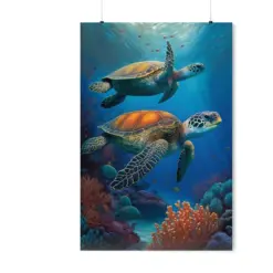 Sea Turtles Hawaiian Sea Turtles Maui Hawaii Art Hawaii Beach Ocean Scene Tropical Prints Hawaii Poster Beach Prints Ocean Art