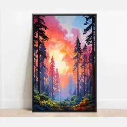 Sequoia Sunset Artwork Prints Framed Prints Framed Canvas National Park Posters Wall Decor & Hanging California Art Art