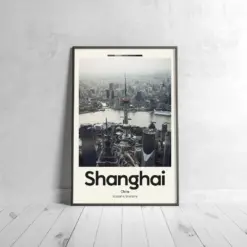 Shanghai Poster - Oil Painting Technique | Asian Wall Art | & Printed Travel Prints | Animalistic Home Decor