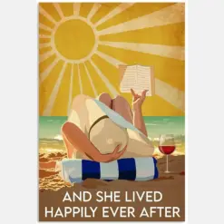 She Lives Happily Ever After Yellow Summer Vibe Sunshine Beach Ocean Vintage