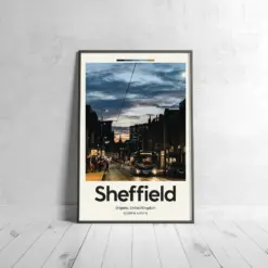 Sheffield Poster - Oil Painting Technique | United Kingdom Wall Art | & Printed Travel Prints | Animalistic Home Decor