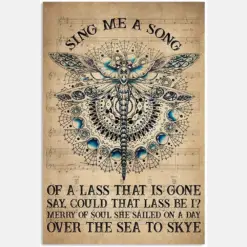 Sing Me A Song Of A Lass 1 Music Motivation Quote Saying Dragonfly Vintage