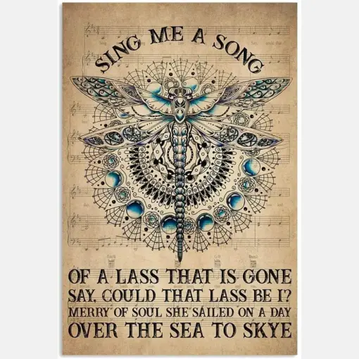 Sing Me A Song Of A Lass 1 Music Motivation Quote Saying Dragonfly Vintage
