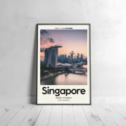 Singapore Poster - Oil Painting Technique | Asian Wall Art | & Printed Travel Prints | Animalistic Home Decor