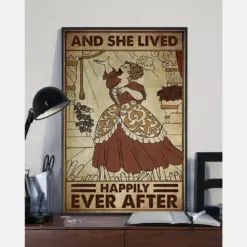 Singer Canvas Prints And She Lived Happily Ever After Vintage Wall Art Gifts Vintage Home Wall Decor Canvas