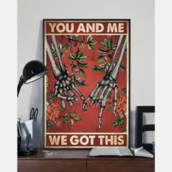 Skeleton Couple Poster You And Me We Got This Vintage Room Home Decor Wall Art Gifts Idea