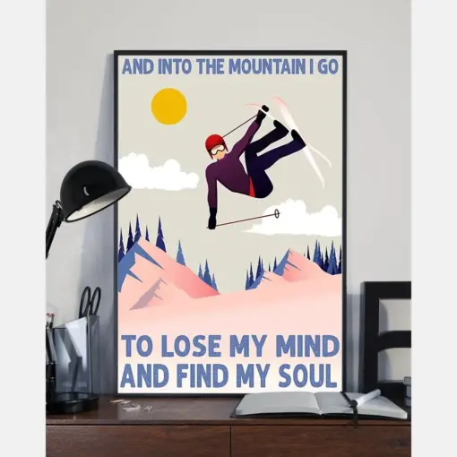 Skiing Canvas Prints Lose My Mind And Find My Soul Vintage Wall Art Gifts Vintage Home Wall Decor Canvas