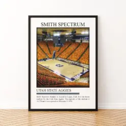 Smith Spectrum Canvas Print | Stadium Poster | Stadium Wall Art | Black White Stadium | Caa Lovers Sport Gift | Basketball Canvas Art