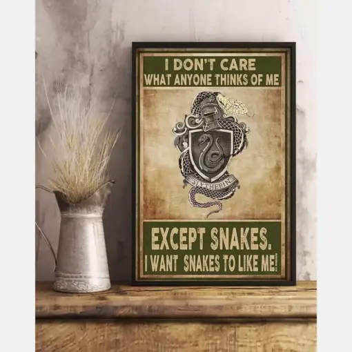 Snake Canvas Prints I Don'T Care What Anyone Thinks Of Me Except Snakes Vintage Wall Art Gifts Vintage Home Wall Decor Canvas