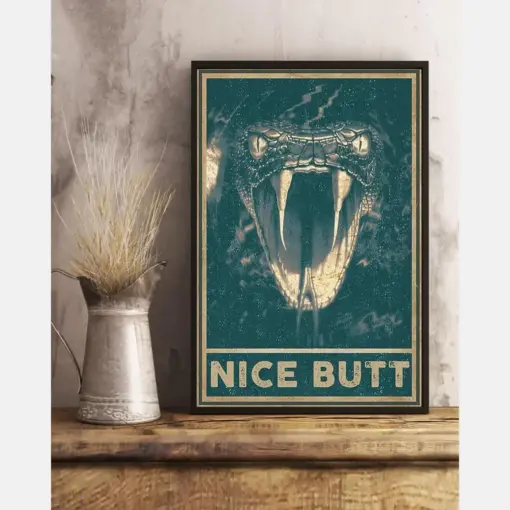 Snake Nice Butt Funny Poster Snakes Loves Vintage Room Home Decor Wall Art Gifts Idea