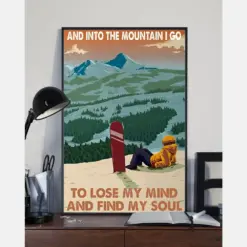 Snowboard Poster Lose My Mind And Find My Soul Vintage Room Home Decor Wall Art Gifts Idea