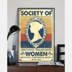 Society For Obstinate Headstrong Women Canvas Prints Retro Vintage Wall Art Gifts Vintage Home Wall Decor Canvas