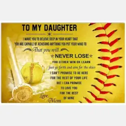 Softball Mom To My Daughter