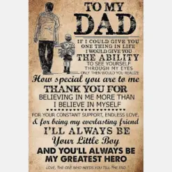 Son To My Dad Vintage If I Could Give You One Thing In Life Youll Always Be My Greatest Hero