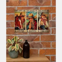 Soul Of Gypsy Heart Of Hippie Cowgirl Hippie Poster, Canvas