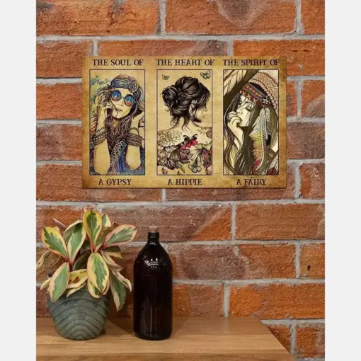 Soul Of Gypsy Heart Of Hippie Girl Hippie Poster, Canvas