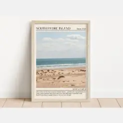 South Padre Island Wall Canvas South Padre Island Framed Poster Wall Decor Texas Usa Beach Landscape Art Summer Cozy Beach Scene