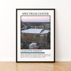 Spectrum Center Print Wall Art | Stadium Canvas | Print Poster | Framed Poster | Nba Basketball Wall Art | Stadium Poster Gift