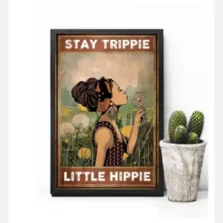 Stay Trippy Little Hippie Girl Poster Bohemian Girl Poster Hippie Soul Poster Vintage Hippie Girl Print Hippie Print Host