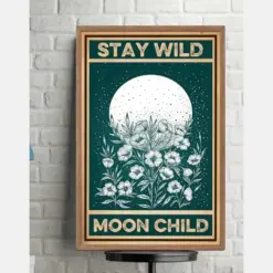 Stay Wild Moon Child Vintage Poster Hippie Soul Vintage Poster Vintage Hippie Wall Art Hippie Moon Poster Boho Hippie Home Decor