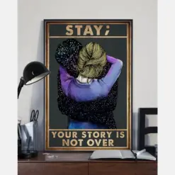 Stay Your Story Is Not Over Canvas Prints Memorial Vintage Wall Art Gifts Vintage Home Wall Decor Canvas