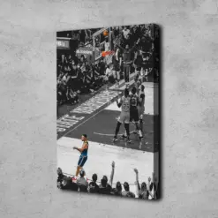 Stephen Curry Canvas Basketball Poster Stephen Curry Wall Art Golden State Warriors Nba Fan Gift Sport Decor 3 Point Shot Poster Print