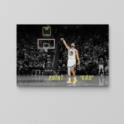 Stephen Curry Canvas / Gift For Basketball Lover / Golden State Warriors / Nba Art / Ready To Hang / Three Pointed Record Match Poster / Xu