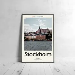 Stockholm Poster - Oil Painting Technique | European Wall Art | & Printed Travel Prints | Animalistic Home Decor