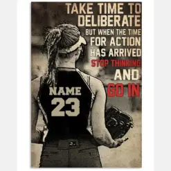 Stop Thinking And Go In - Softball Decor