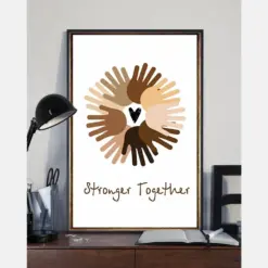 Stronger Hands Equal Rights Skin Tones Canvas Prints Vintage Wall Art Gifts Vintage Home Wall Decor Canvas