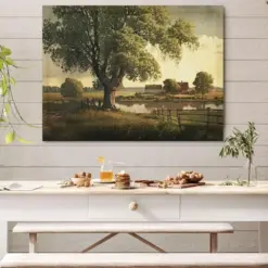 Summer In The Country Vintage Art Reproduction Vintage Home Decor Large Canvas Wall Art Vintage Farmhouse Decor Vintage Landscape Art
