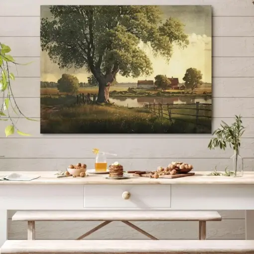 Summer In The Country Vintage Art Reproduction Vintage Home Decor Large Canvas Wall Art Vintage Farmhouse Decor Vintage Landscape Art