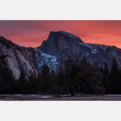 Sunrise Glow Of Half Dome | Yosemite National Park Fine Art Print Artist Signed | American West Series | Yosemite National Park