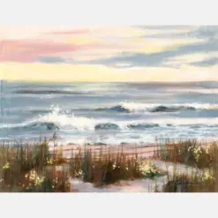 Sunset Breakers By Carol Ann Currant - Fine Art Print - Single White Mat I Image Size I I - Beach South Carolina